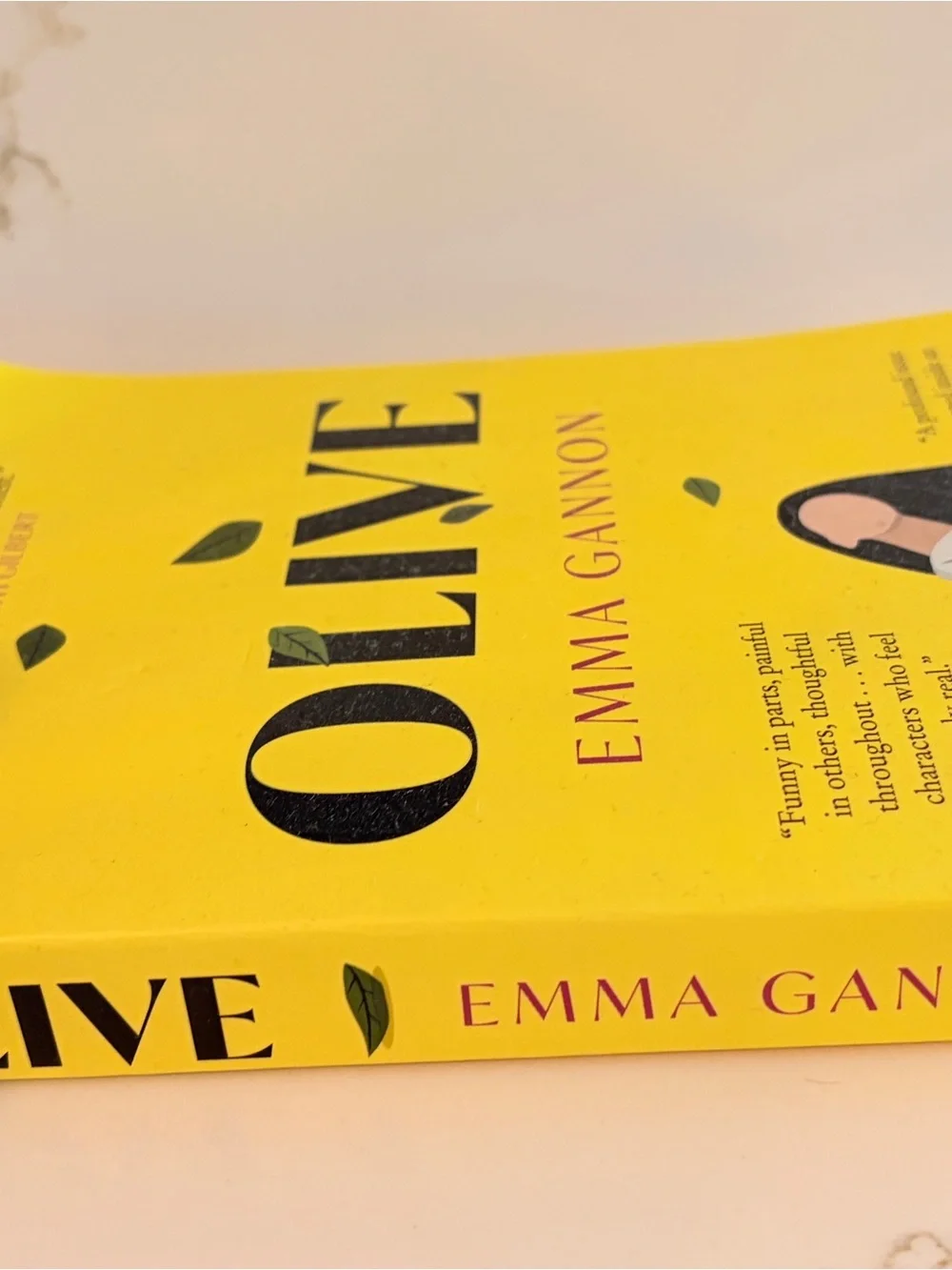 Olive by Emma Gannon - Yellow Paperback Novel